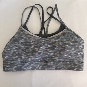 Zyia Active Luxe Strappy Bra Grey Sports Athletic Support Padding XL‎